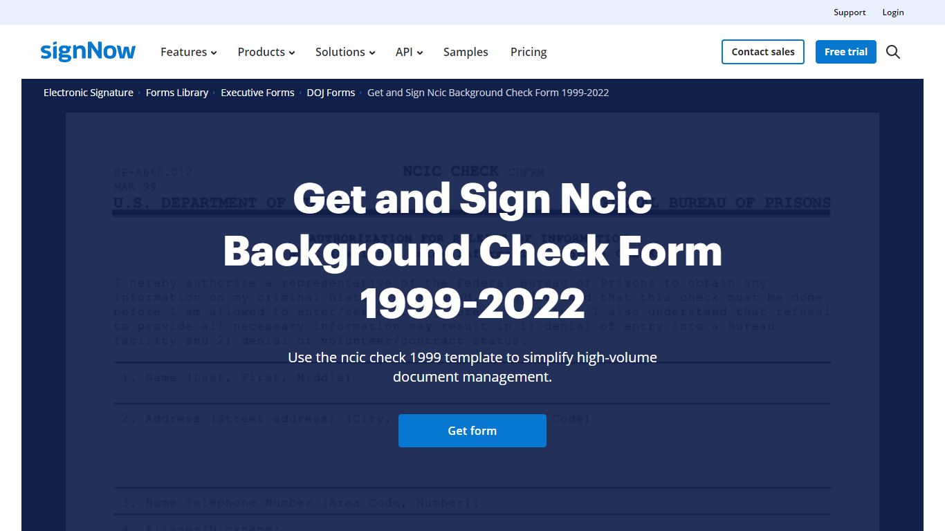Ncic Check - Fill Out and Sign Printable PDF Template | signNow